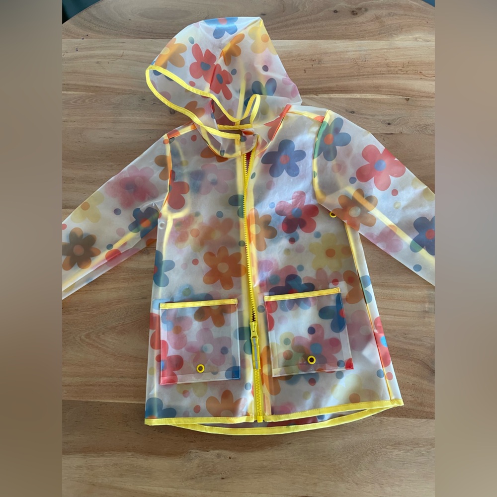 Cat and Jack floral, waterproof rain jacket